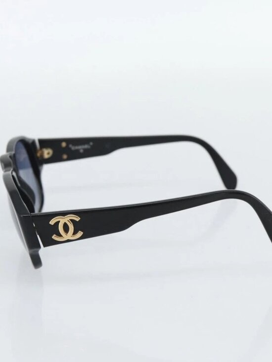 CHANEL Sunglasses plastic Black Gold CC Auth BA13653 main image 11